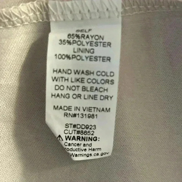 Naif Crinkle 3/4 Sleeve Ruffle cottagecore boho Shift Dress- Beige/off-white M - Picture 9 of 12